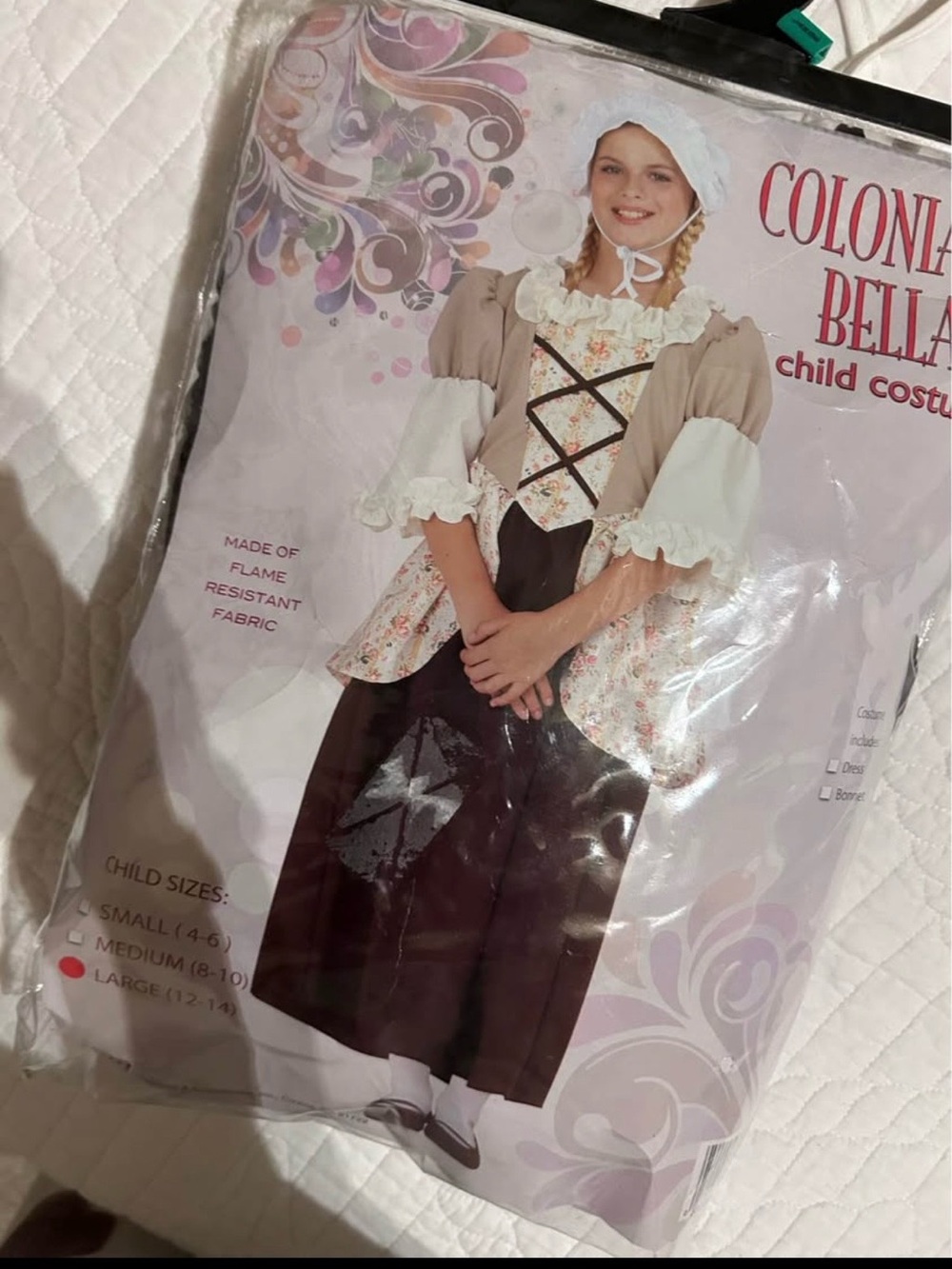 Colonial Belle Kids Costume - Brown and Cream